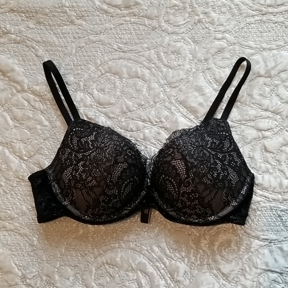 Victoria's Secret Black Lace Push-up Bra